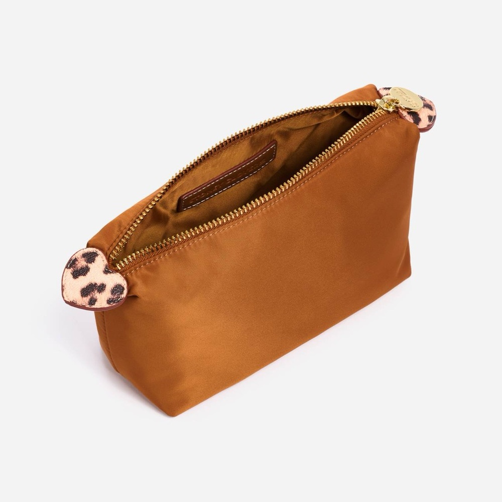 Stoney Clover Lane Small Pouchette Pouch - Terracotta Leopard Safari